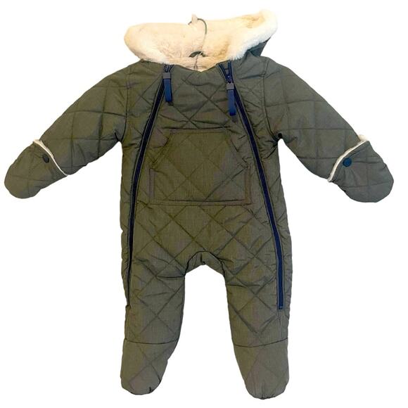 Urban Republic Faux Fur Green Bunting Jacket NWT Size 3‎ Months - Picture 1 of 10